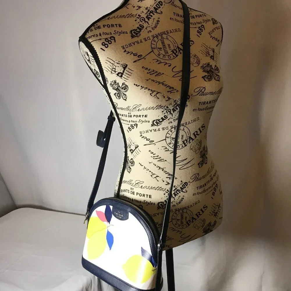 NEW Kate Spade Sylvia Lemon Zest Large Dome Crossbody & Passport holder to match - Picture 16 of 16